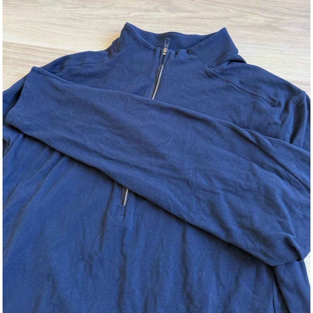 Lululemon Surge Warm 1/2 Zip Pullover Mens Size Medium Athletic Space Dyed Blue